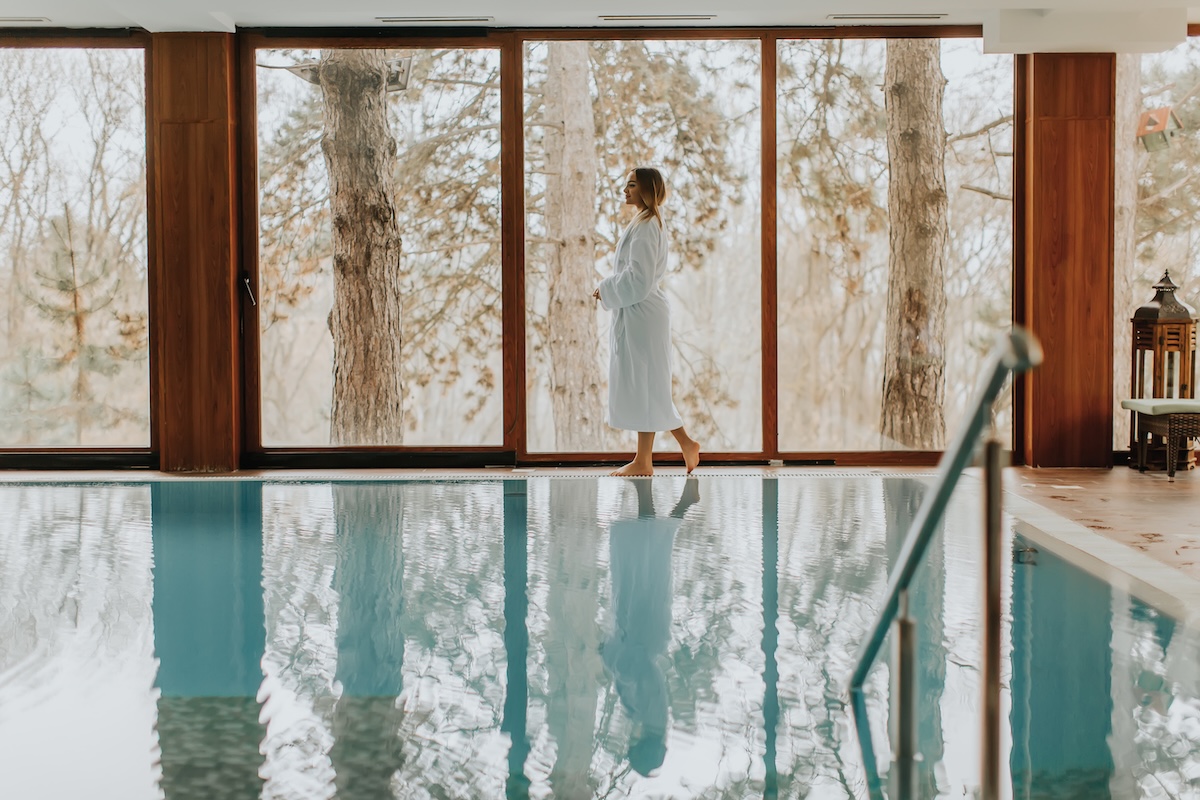 Piscine au spa