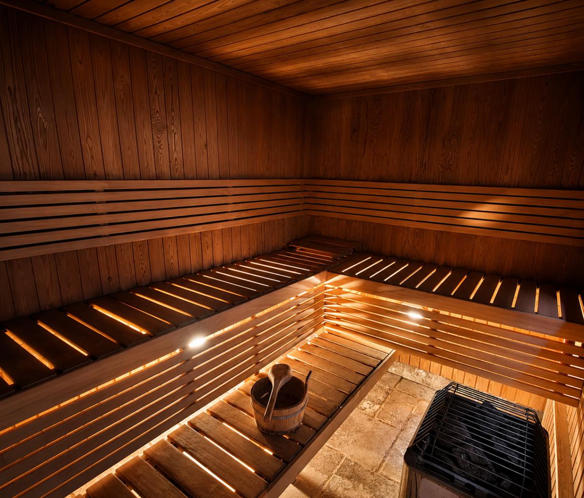 Wood sauna at Infinima Spa - Infinima Spa Ch Ste-Foy