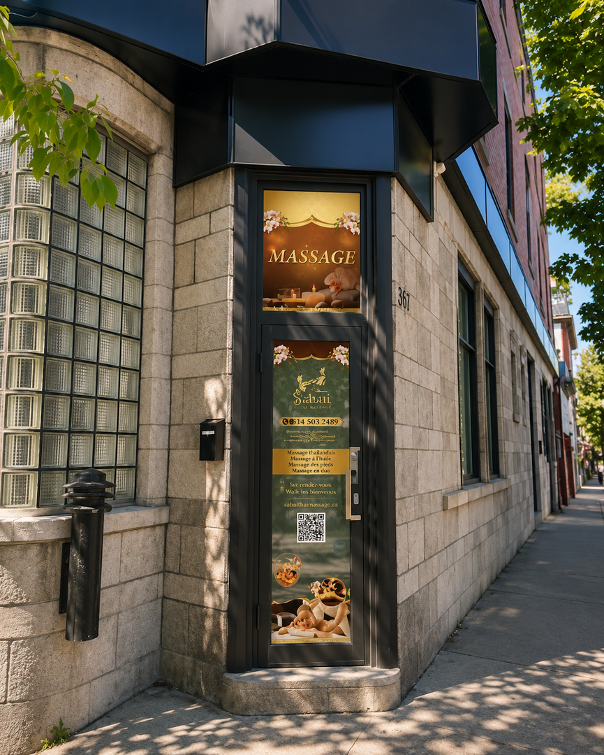 Sabai Thai Massage Montreal Entrance - Sabai Thai Massage